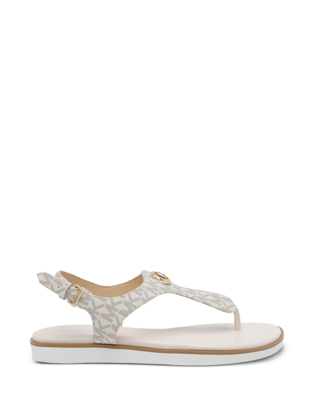 Michael Michael Kors Val logo-plaque round-toe sandals - Toni neutri