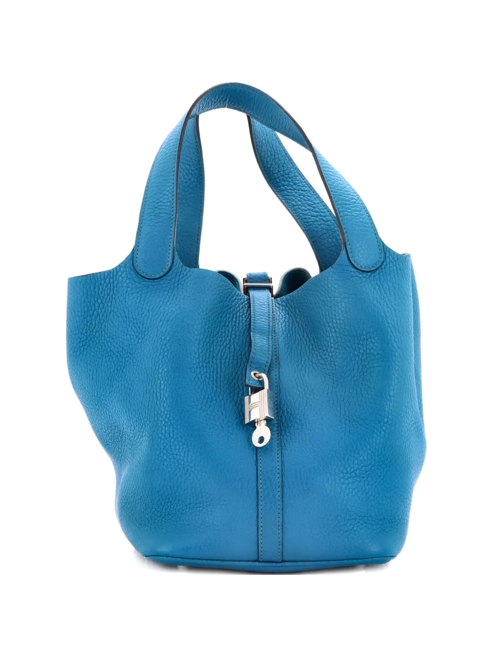 Hermès Pre-Owned Picotin Lock Bag Clemence MM bucket bag - Blu