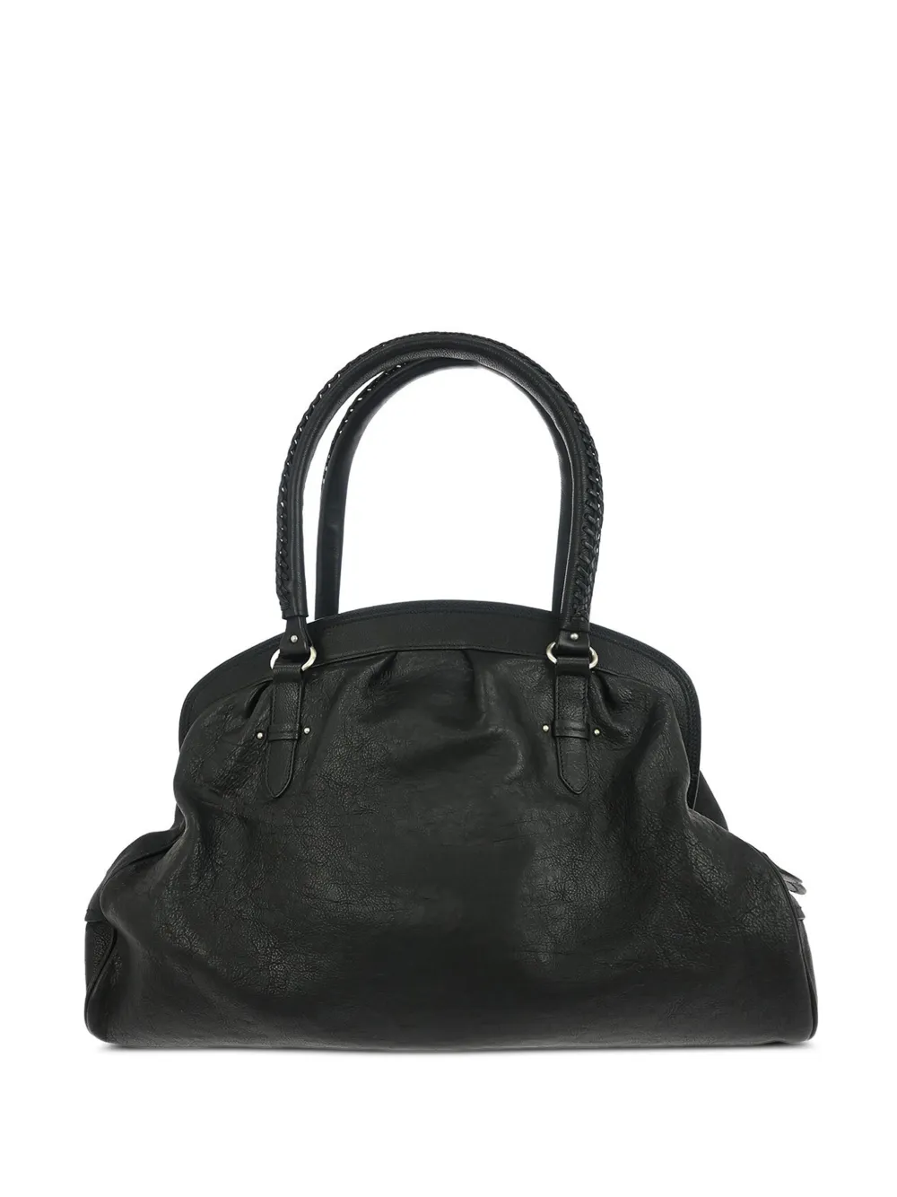 Dior Pre-owned 2007 Braided Leather Handbag in Black, view 2