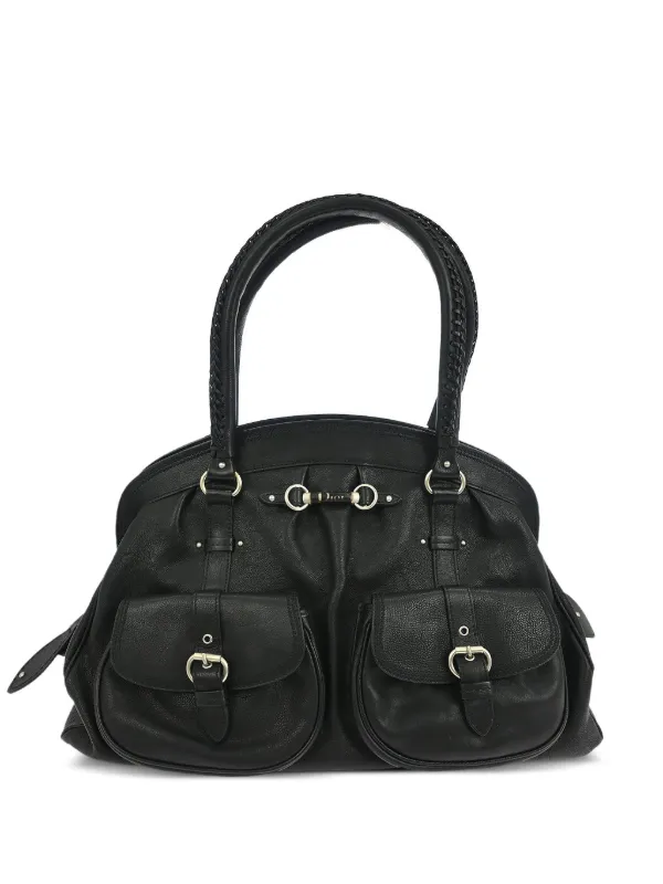 Dior Pre-owned 2007 Braided Leather Handbag in Black