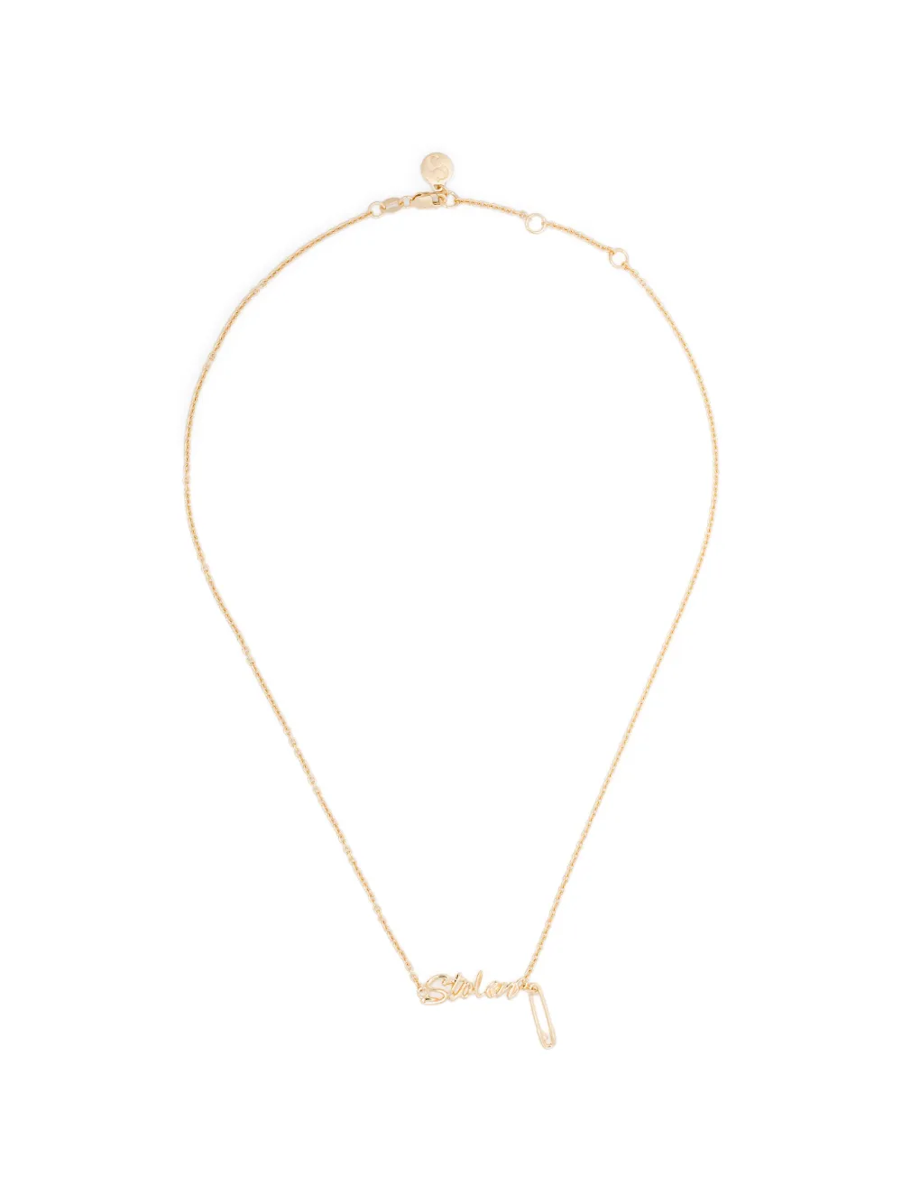 Stolen Girlfriends Club Sentimental Script necklace - Oro