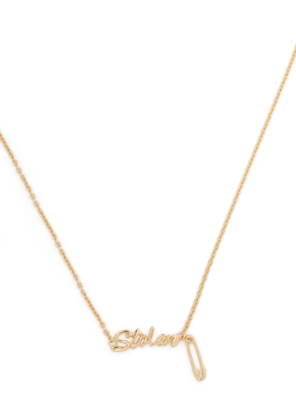  Stolen Girlfriends Club Sentimental Script Necklace - Gold 
