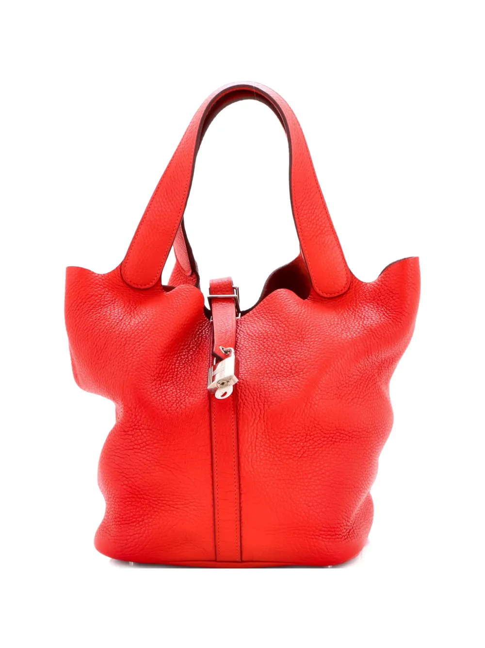 Hermès Pre-Owned Picotin Lock Bag Clemence GM bucket bag - Rosso