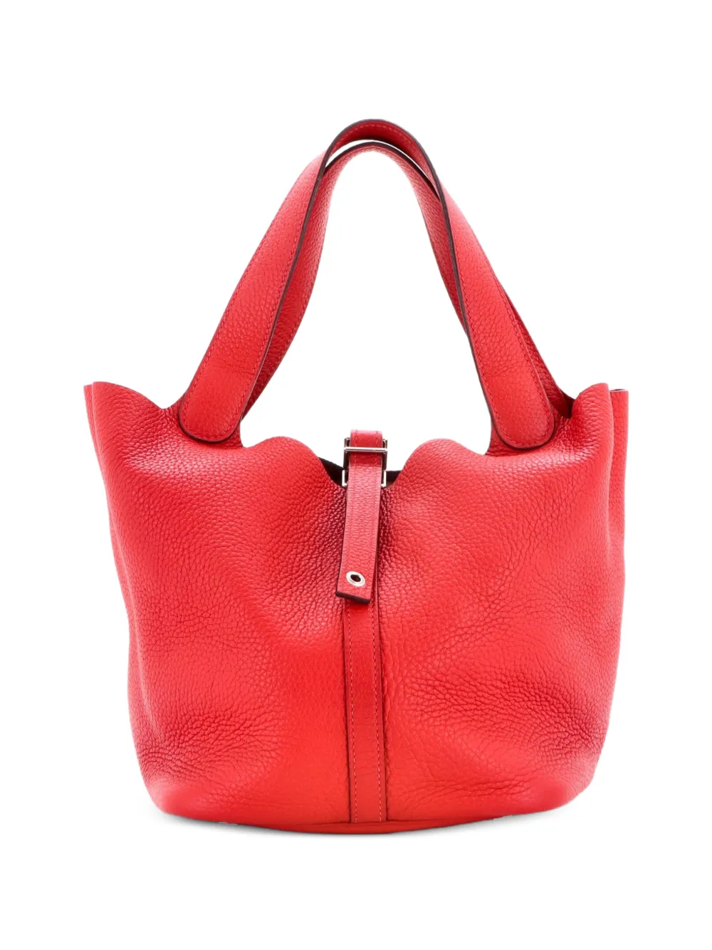 Hermès Pre-Owned Picotin Lock Bag Clemence MM bucket bag - Rosso