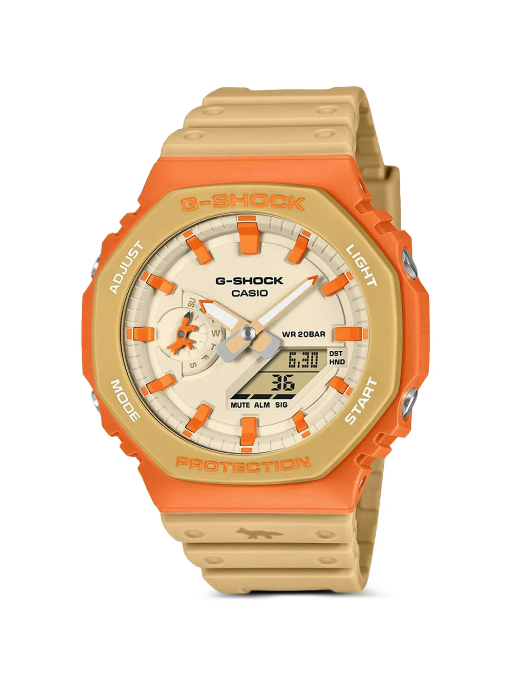 Maison Kitsuné Cork Octagon watch 45mm - Toni neutri