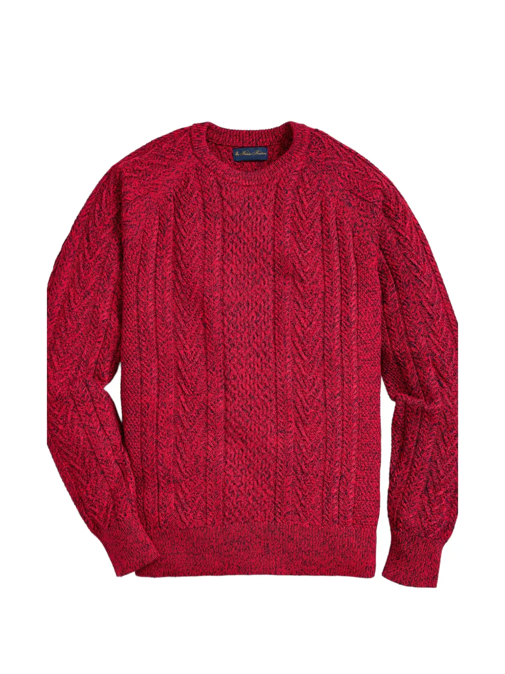 Brooks Brothers fisherman crewneck sweater - Rosso