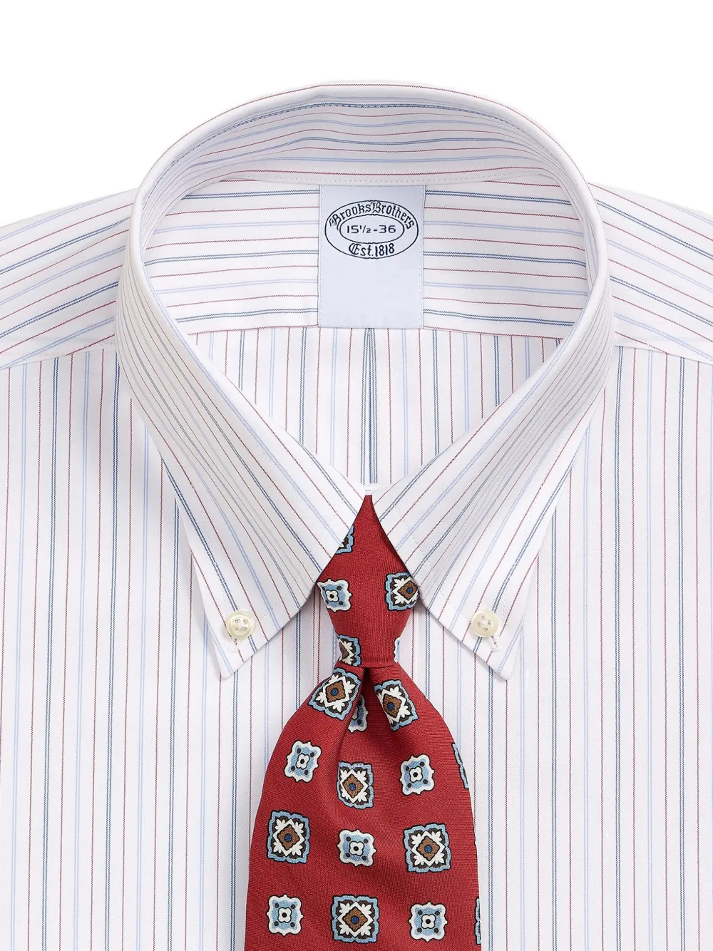 Brooks Brothers Overhemd met zak met knoop Wit