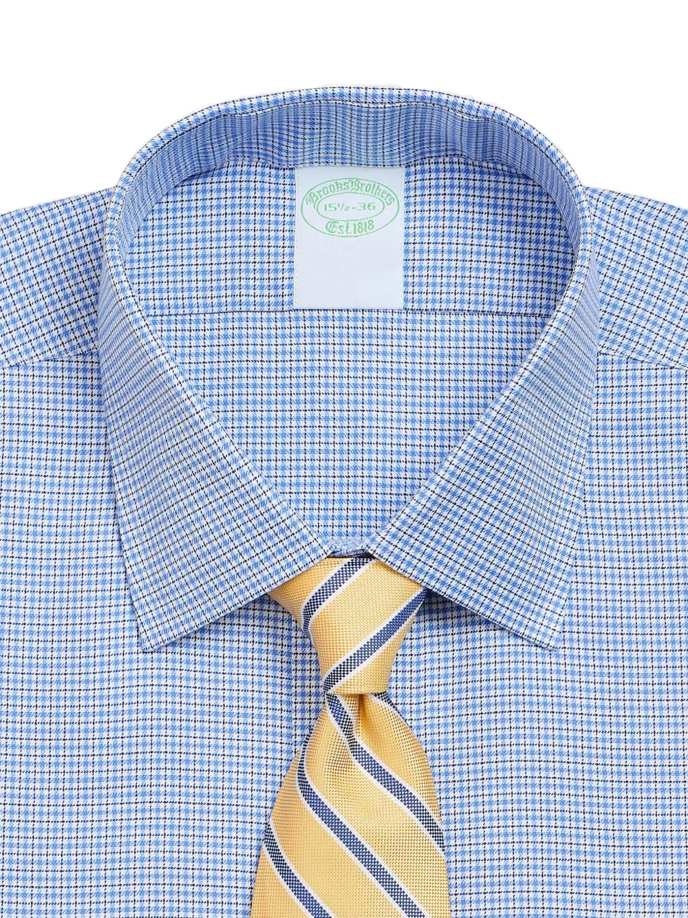 Brooks Brothers Geruit overhemd Blauw