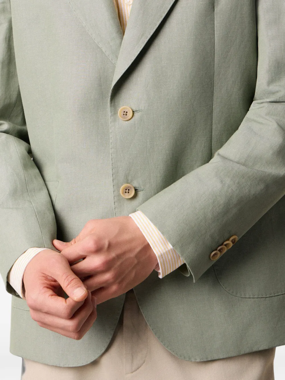 Brooks Brothers Blazer met paspelzak Groen