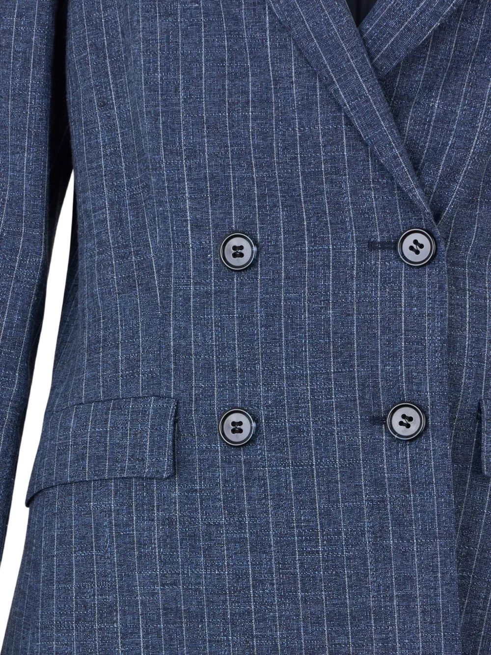  Brooks Brothers Pinstripe Double-breasted Blazer - Blue 