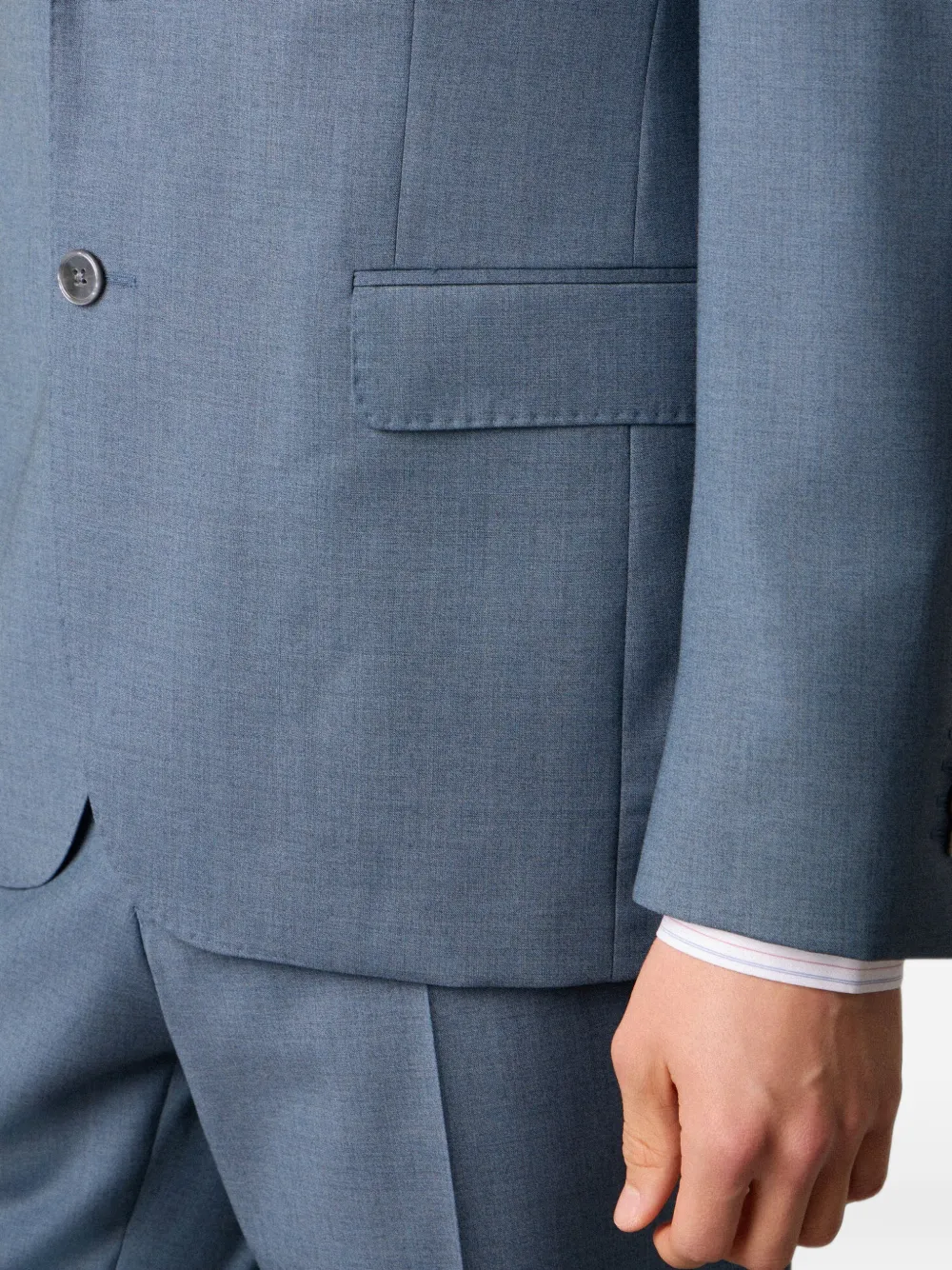 Brooks Brothers Blazer met enkele rij knopen Blauw