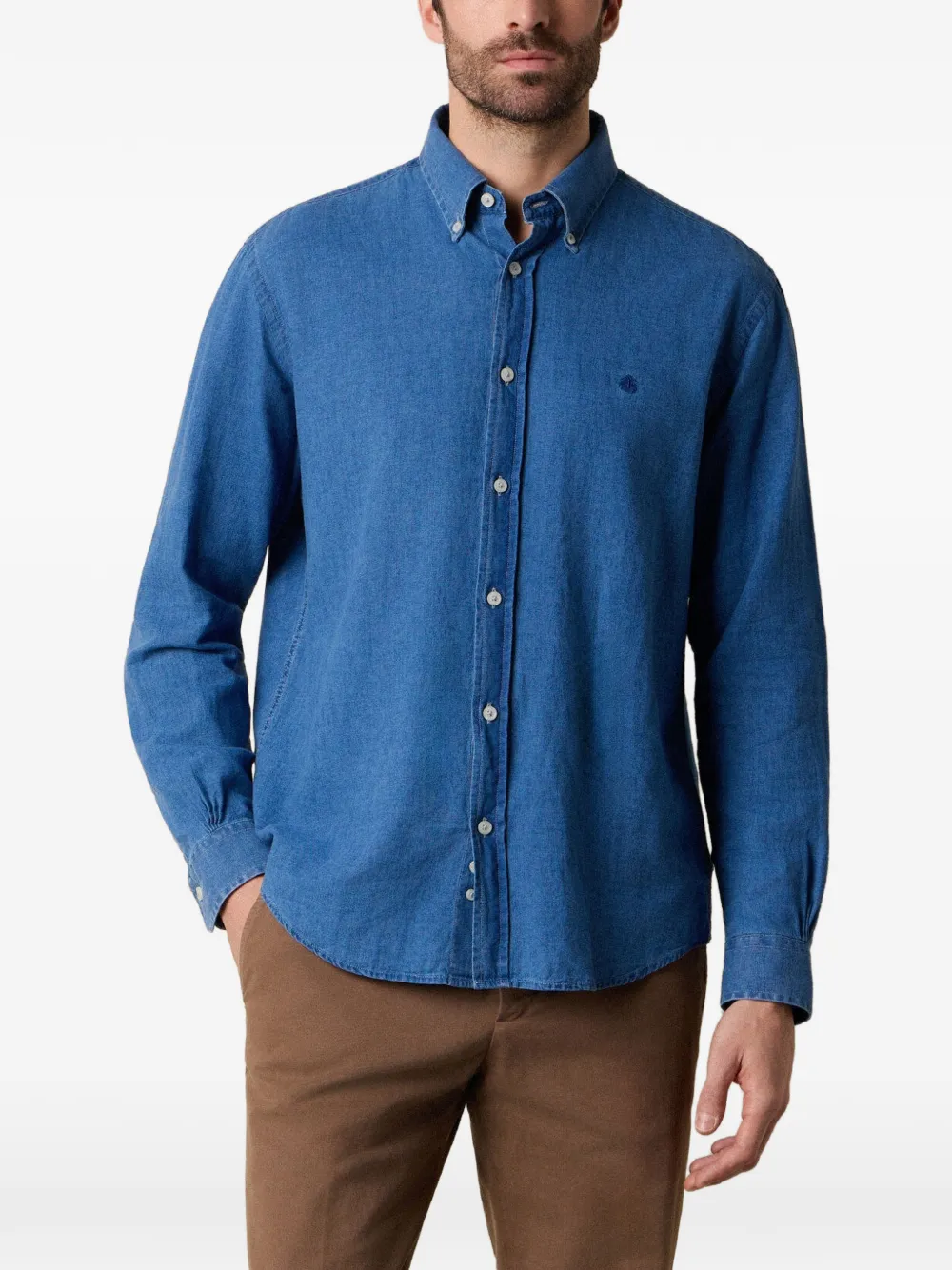Brooks Brothers button-down embroidered shirt - Blau