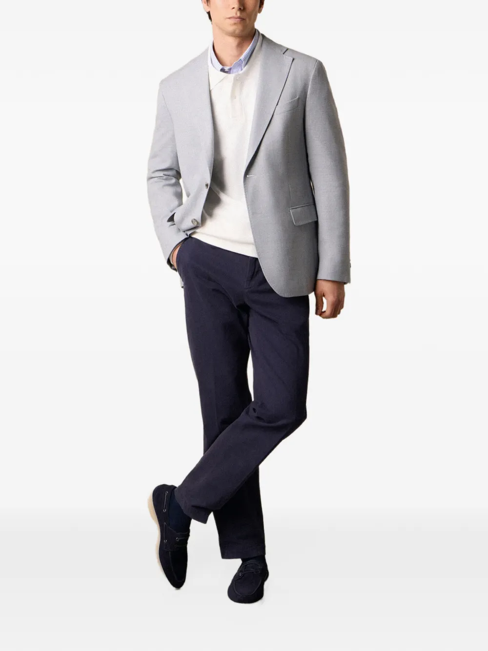 Brooks Brothers Geweven blazer Grijs