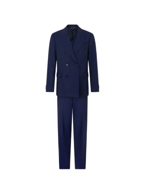 Brooks Brothers double-breasted weave virgin wool suit