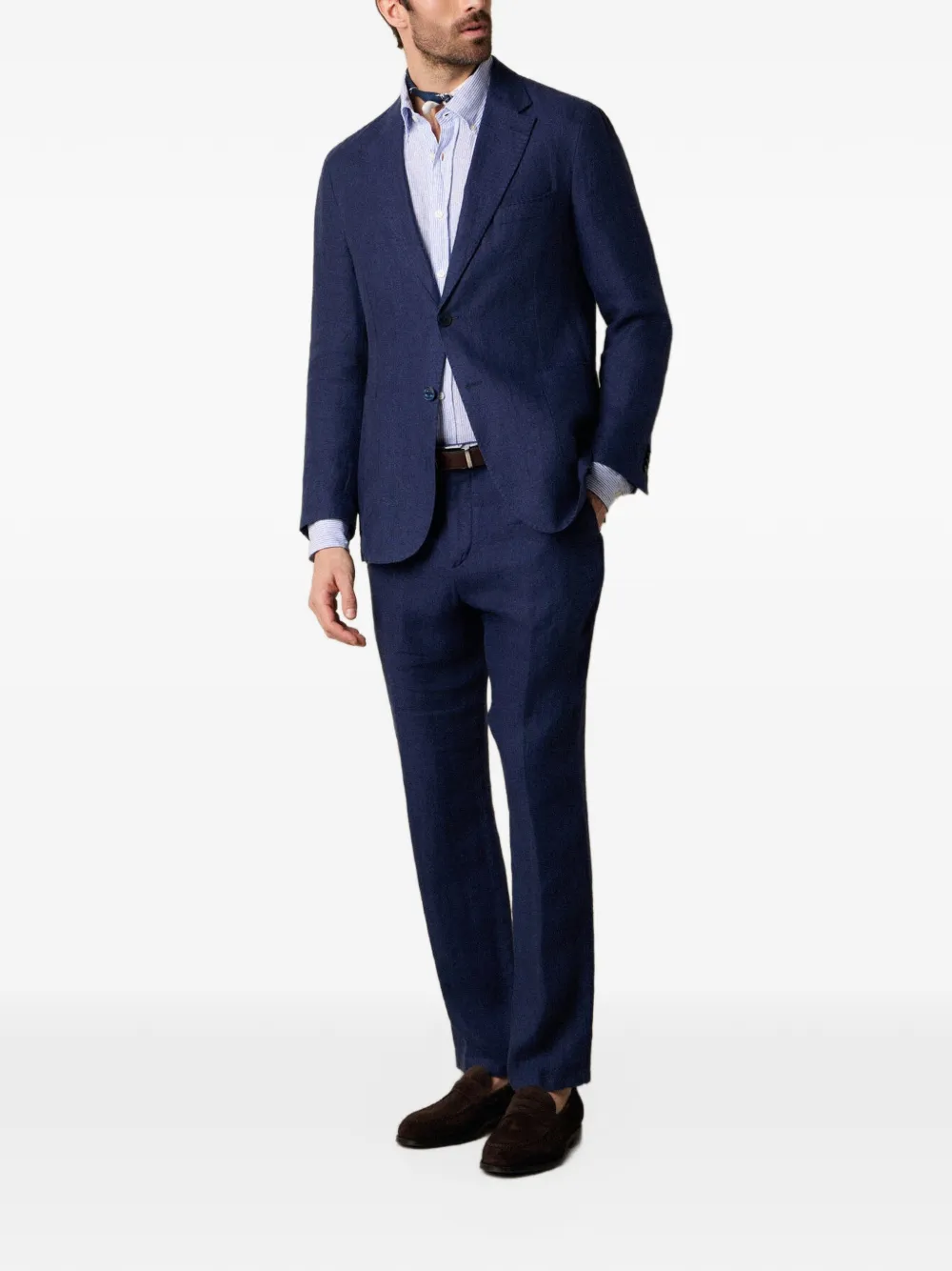Brooks Brothers Broek met steekzak Blauw