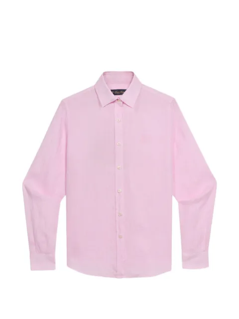 Brooks Brothers linneskjorta med broderad logotyp