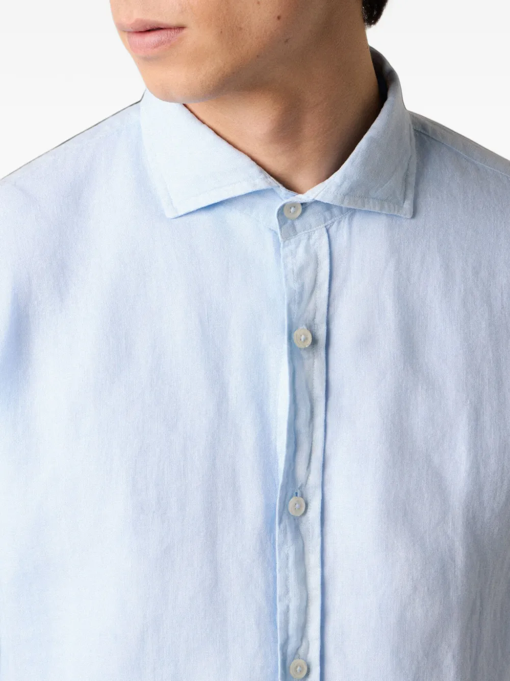 Brooks Brothers Linnen overhemd Blauw