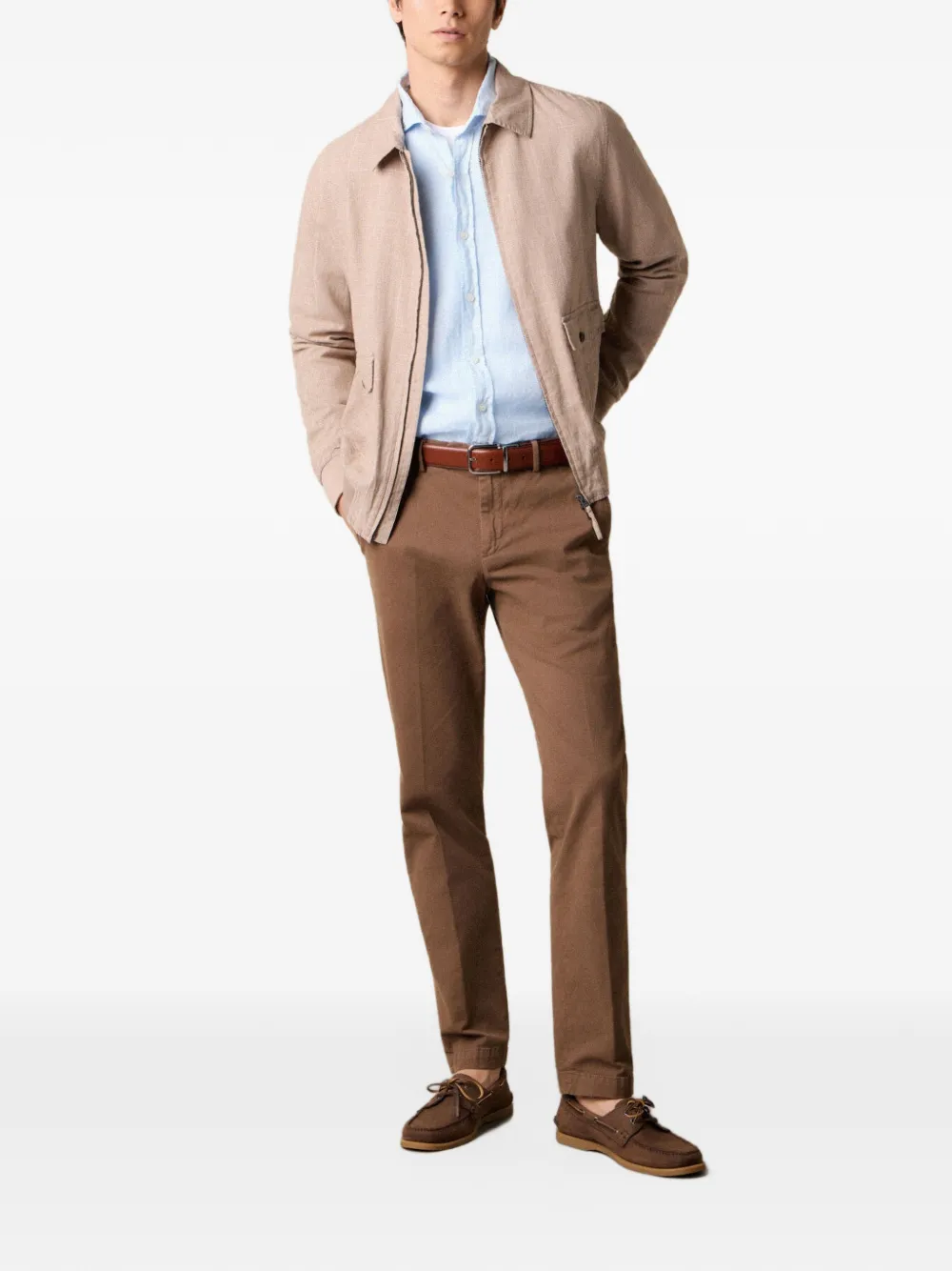Brooks Brothers Linnen overhemd Blauw