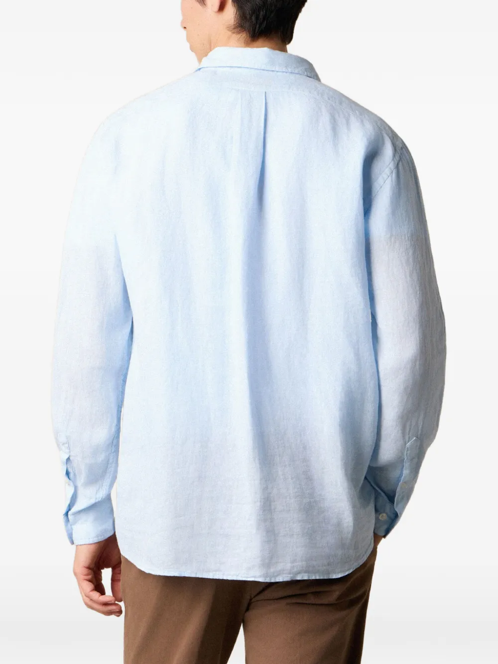 Brooks Brothers Linnen overhemd Blauw