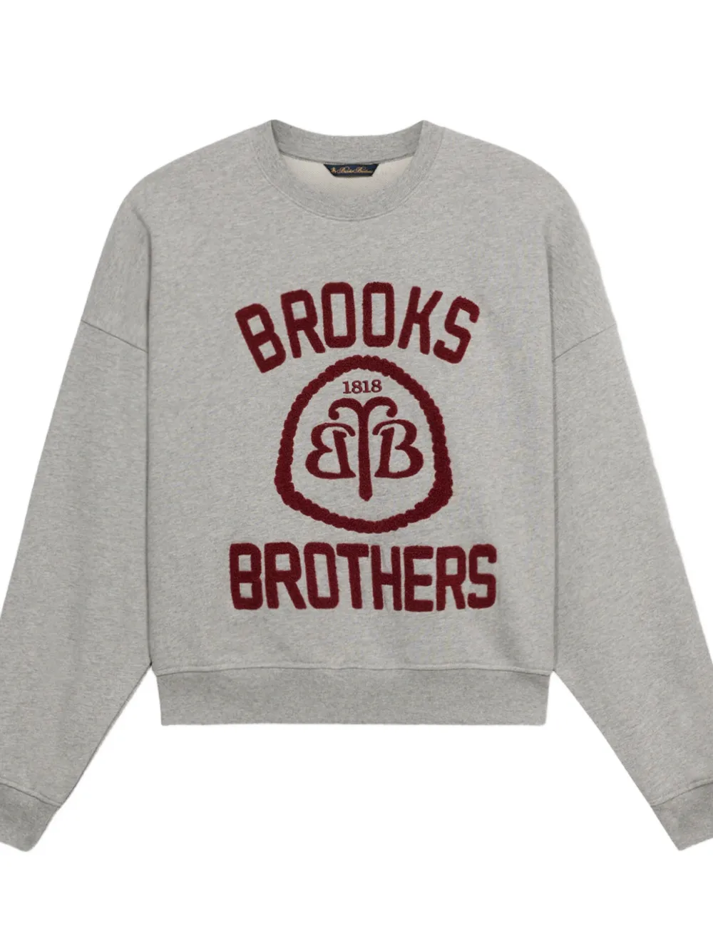 Brooks Brothers logo-embroidered crew-neck sweatshirt - Grigio