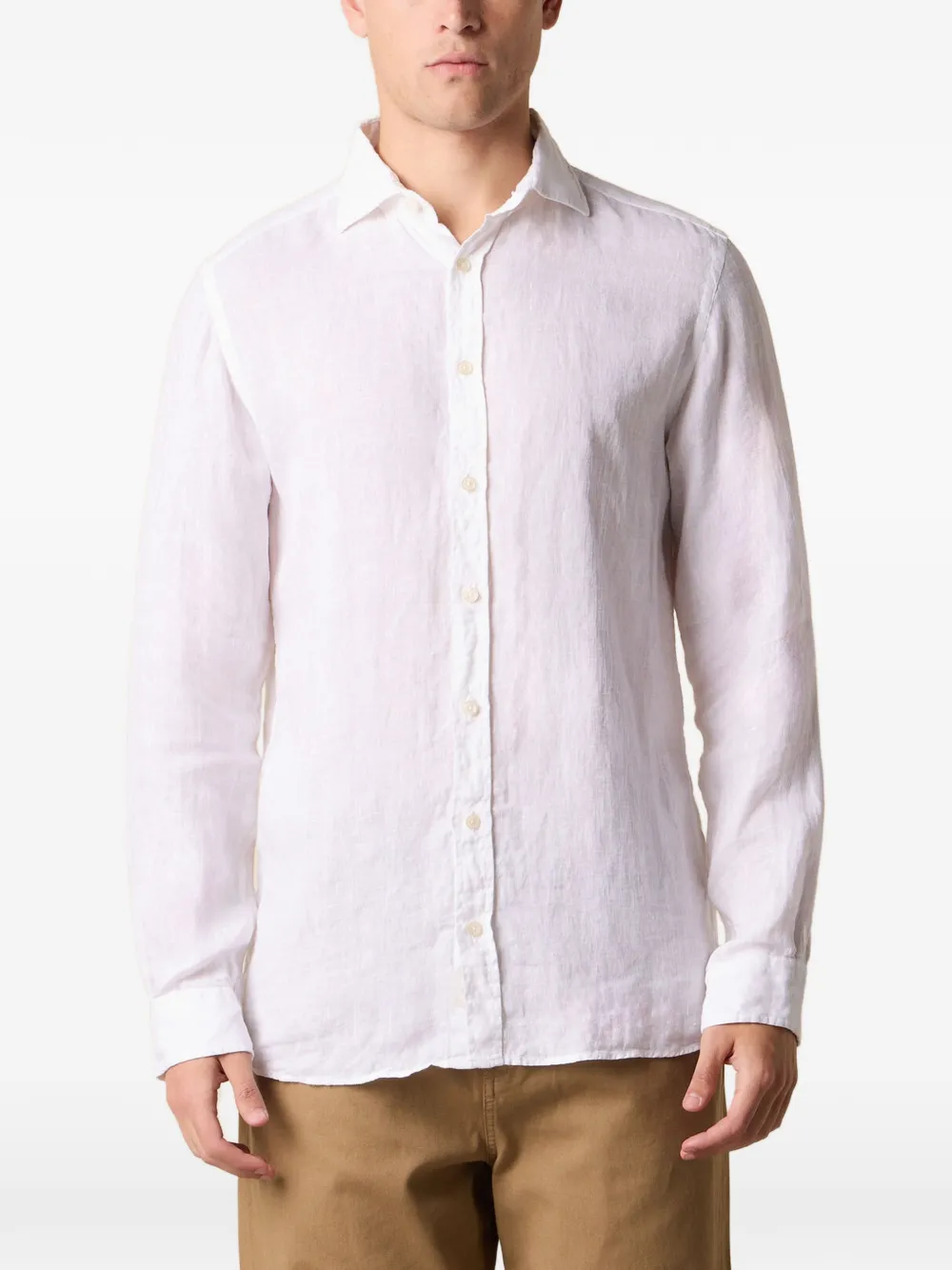 Brooks Brothers spread collar slim shirt - Bianco