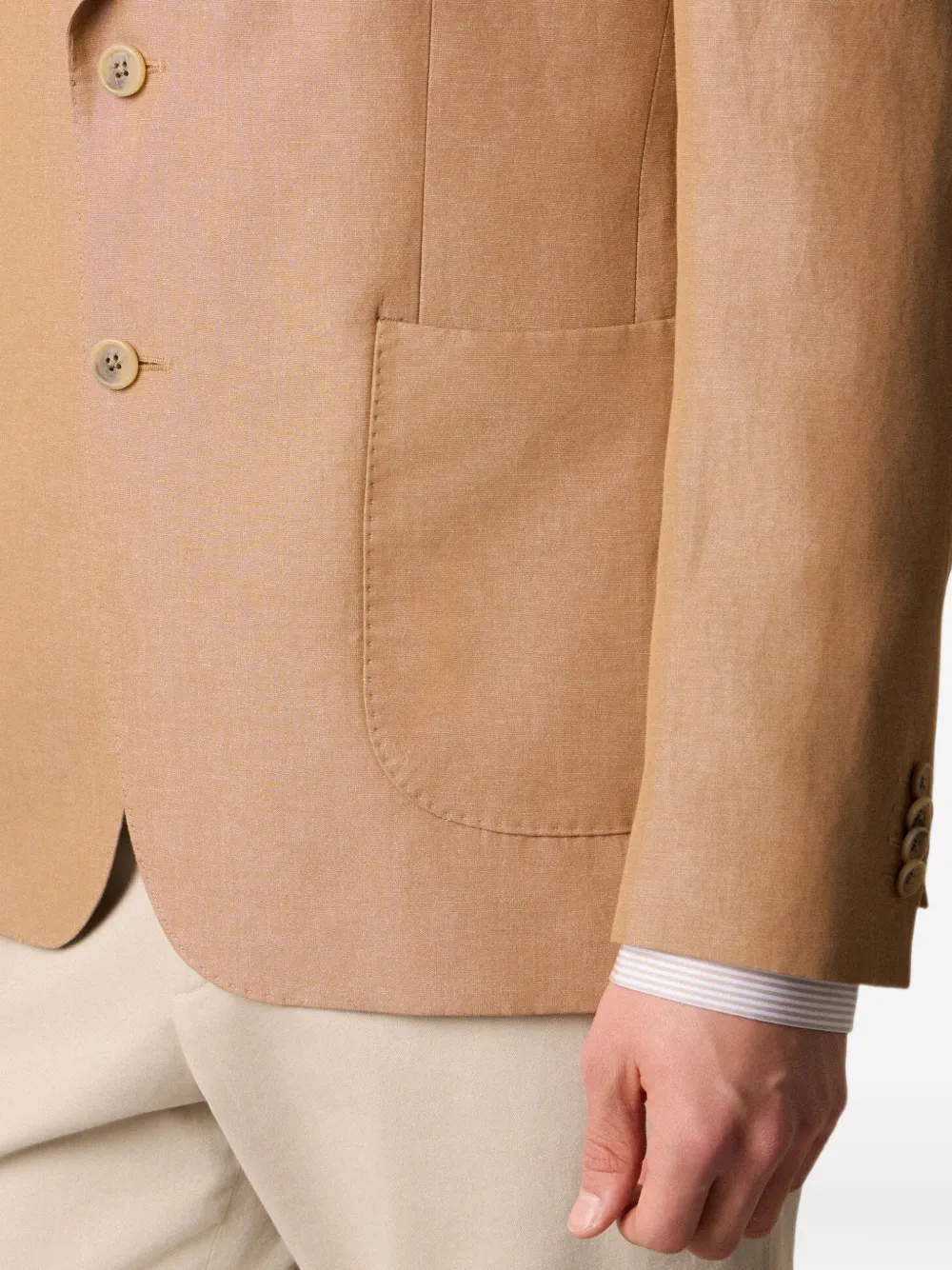 Brooks Brothers Blazer met drie knopen Bruin