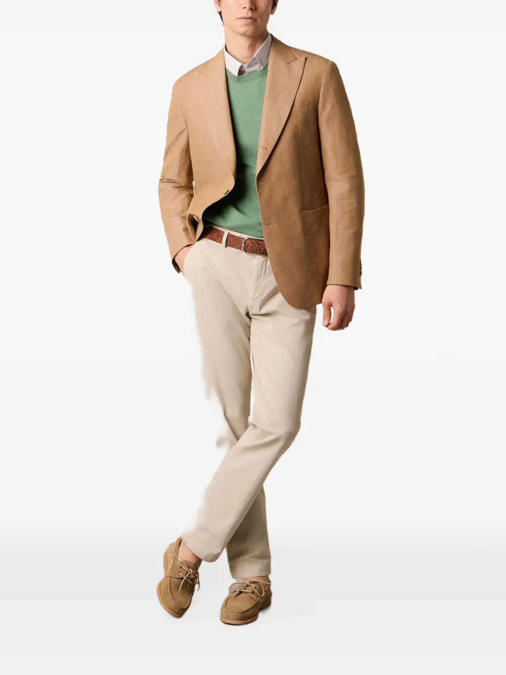 Brooks Brothers Blazer met drie knopen Bruin