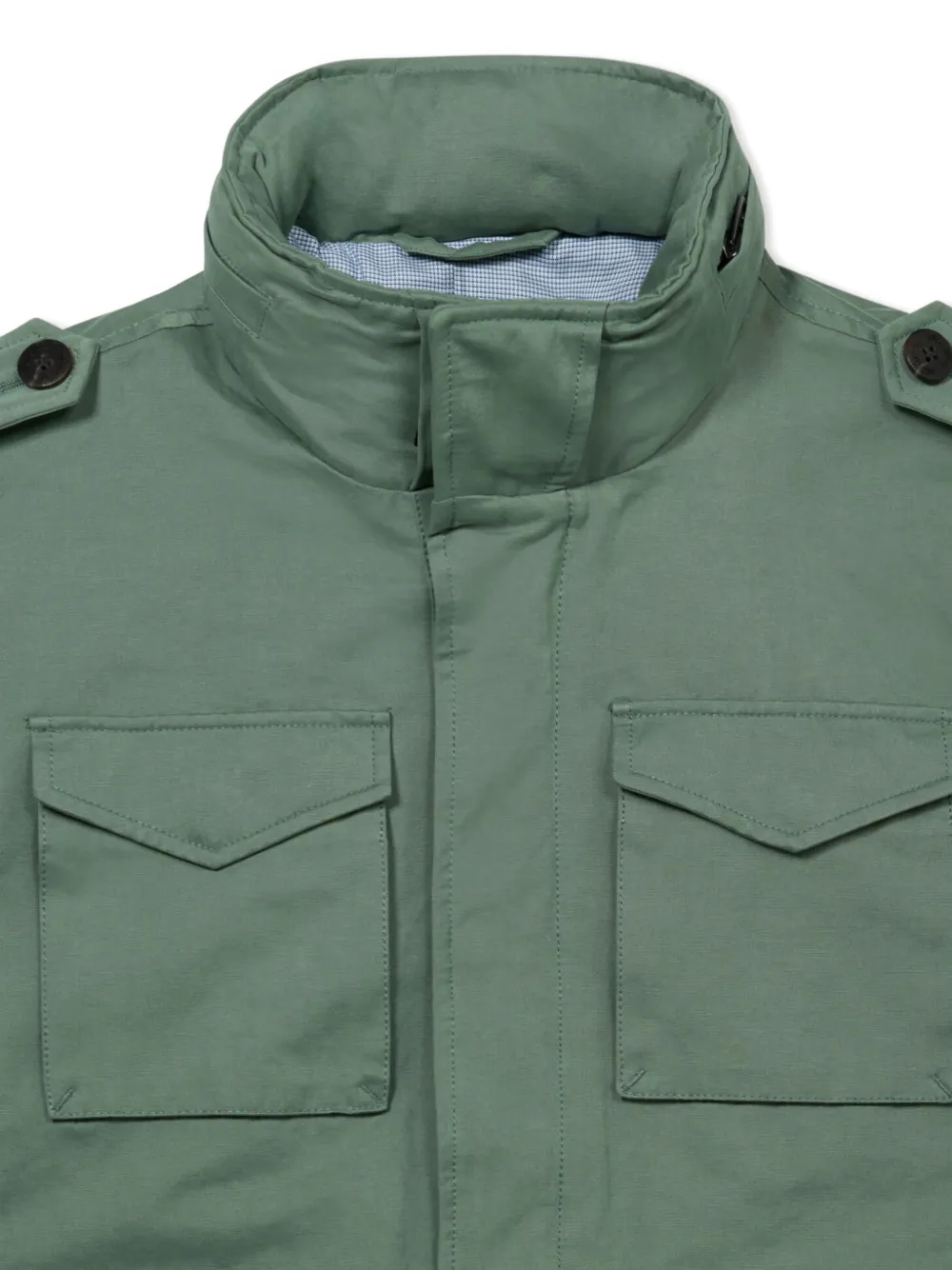  Brooks Brothers Buttoned Stand Collar Jacket - Green 
