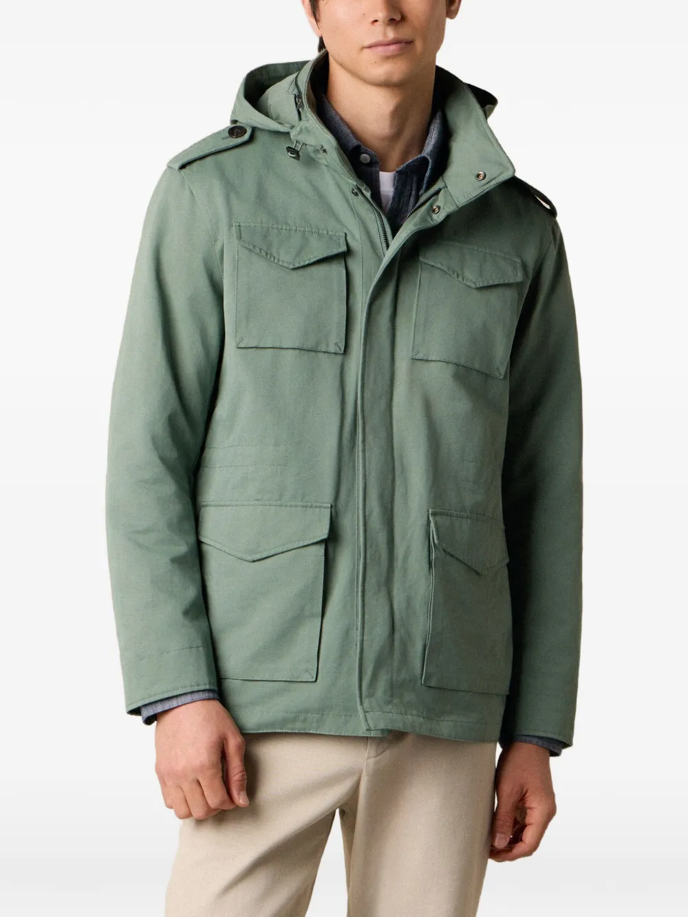 Brooks Brothers veste boutonnée à col montant - Vert