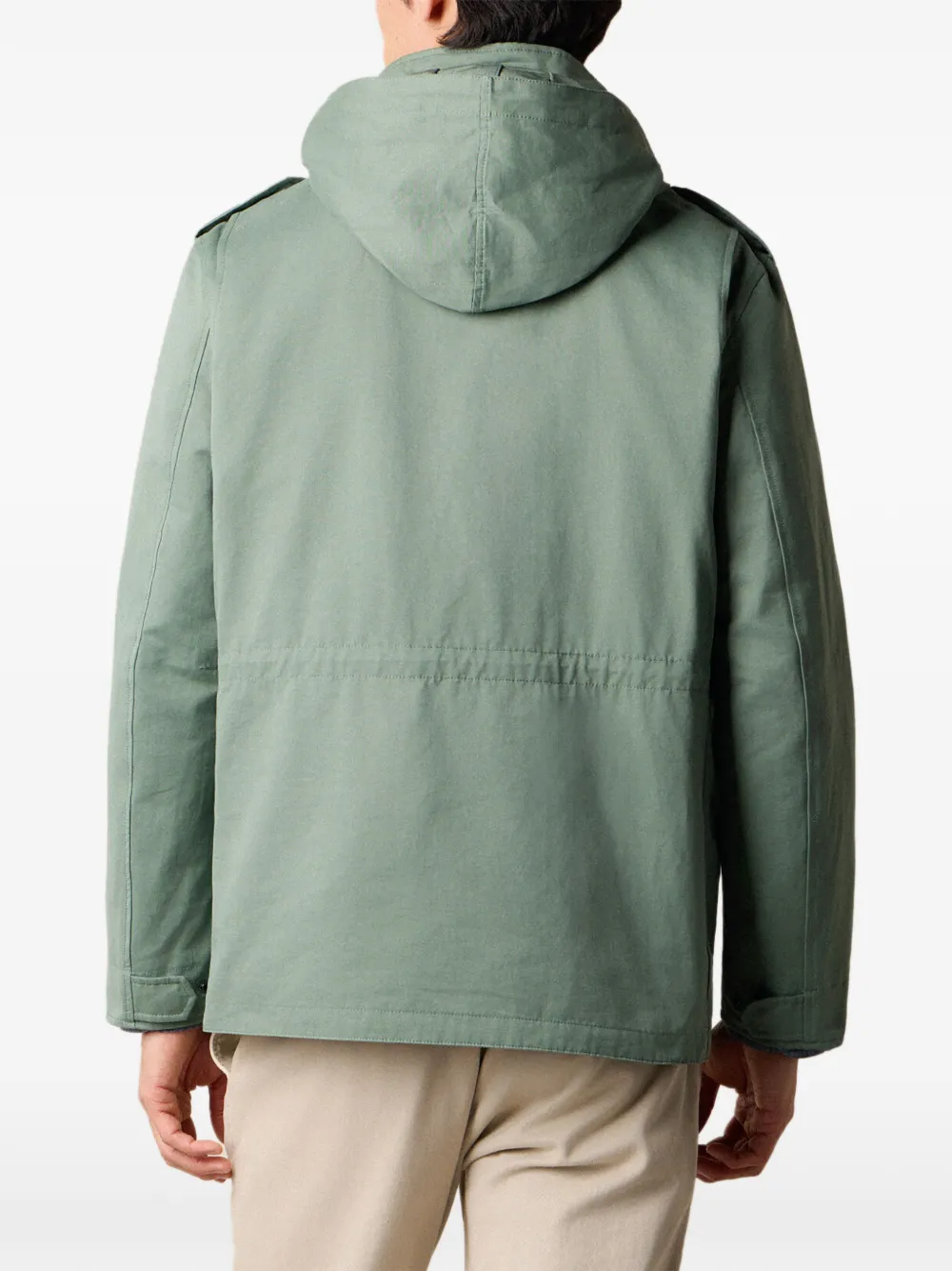 Brooks Brothers Jack met opstaande kraag met knopen Groen