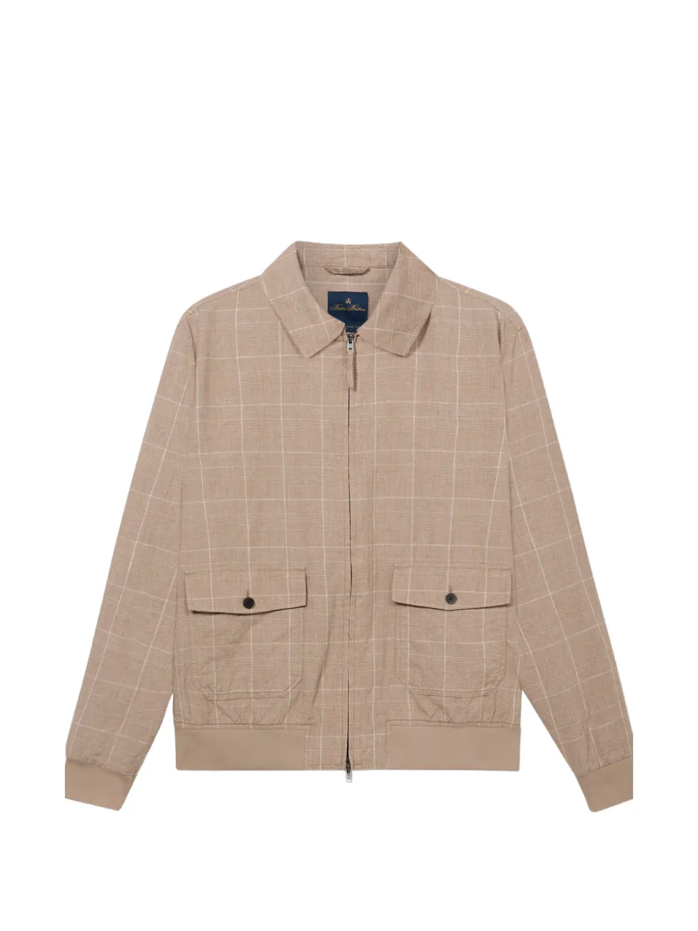 Brooks Brothers Karierte Bomberjacke - Nude