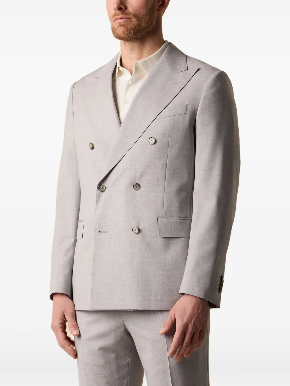 Brooks Brothers Completo doppiopetto in lana vergine - Grigio