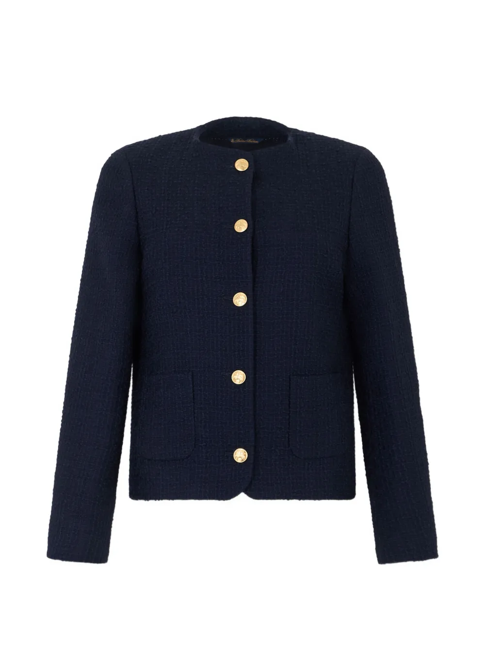 Brooks Brothers buttoned tweed jacket - Blu