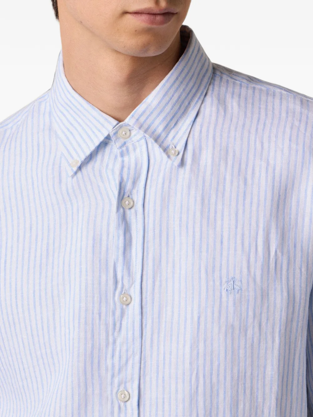 Brooks Brothers Button-down gestreept overhemd Blauw