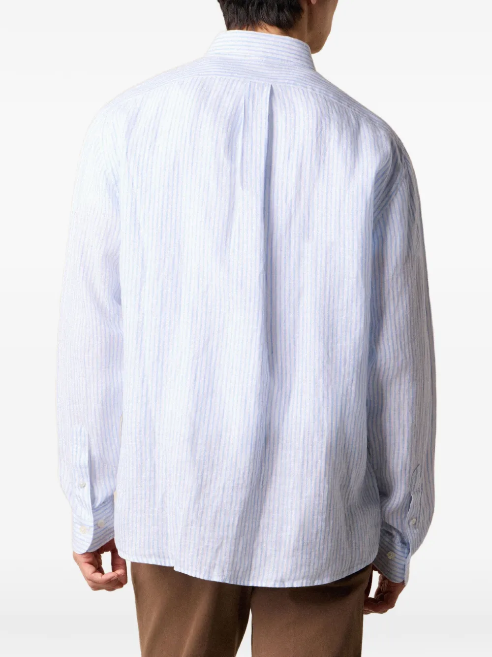 Brooks Brothers Button-down gestreept overhemd Blauw