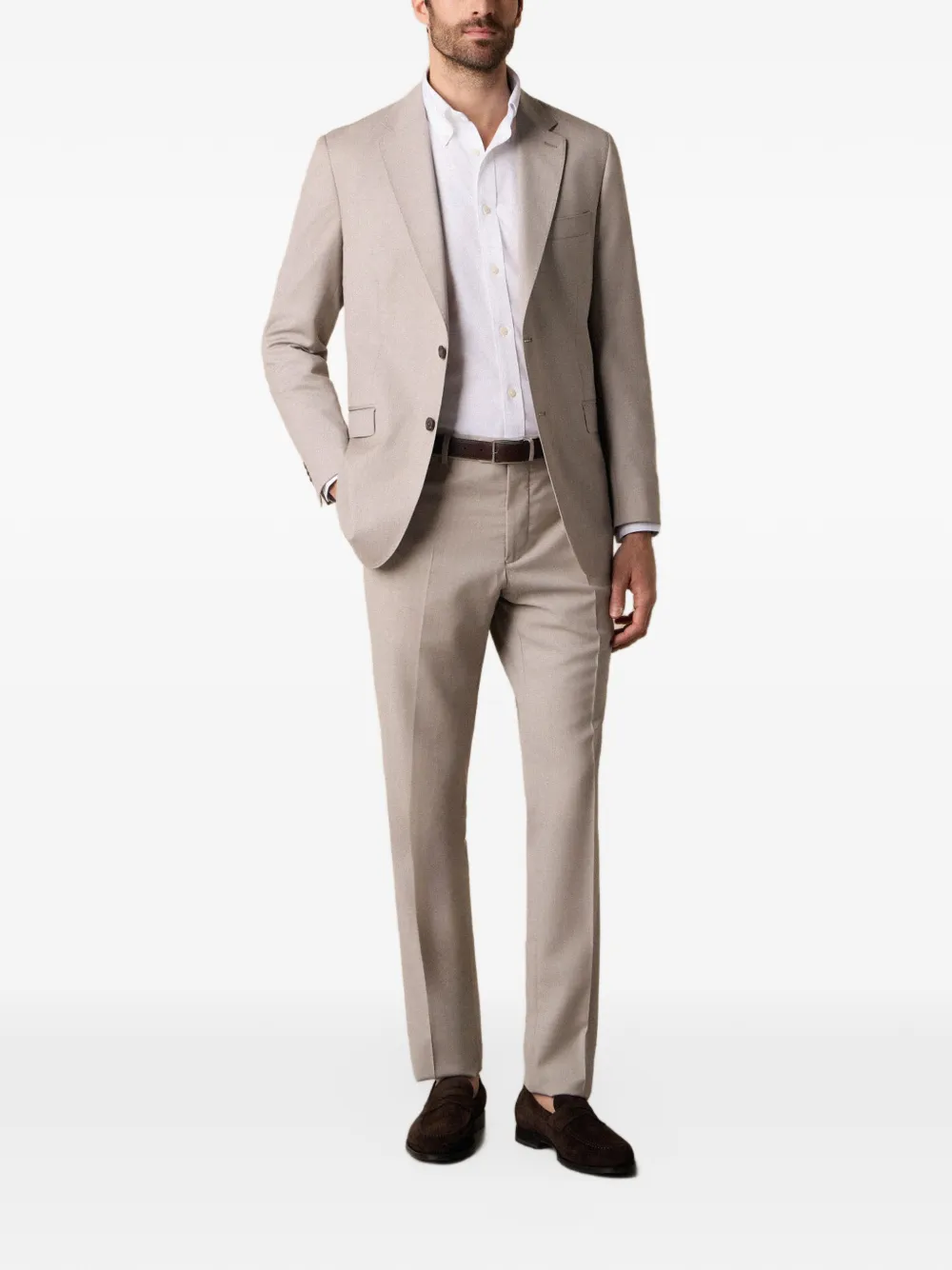 Brooks Brothers Broek van scheerwol Bruin