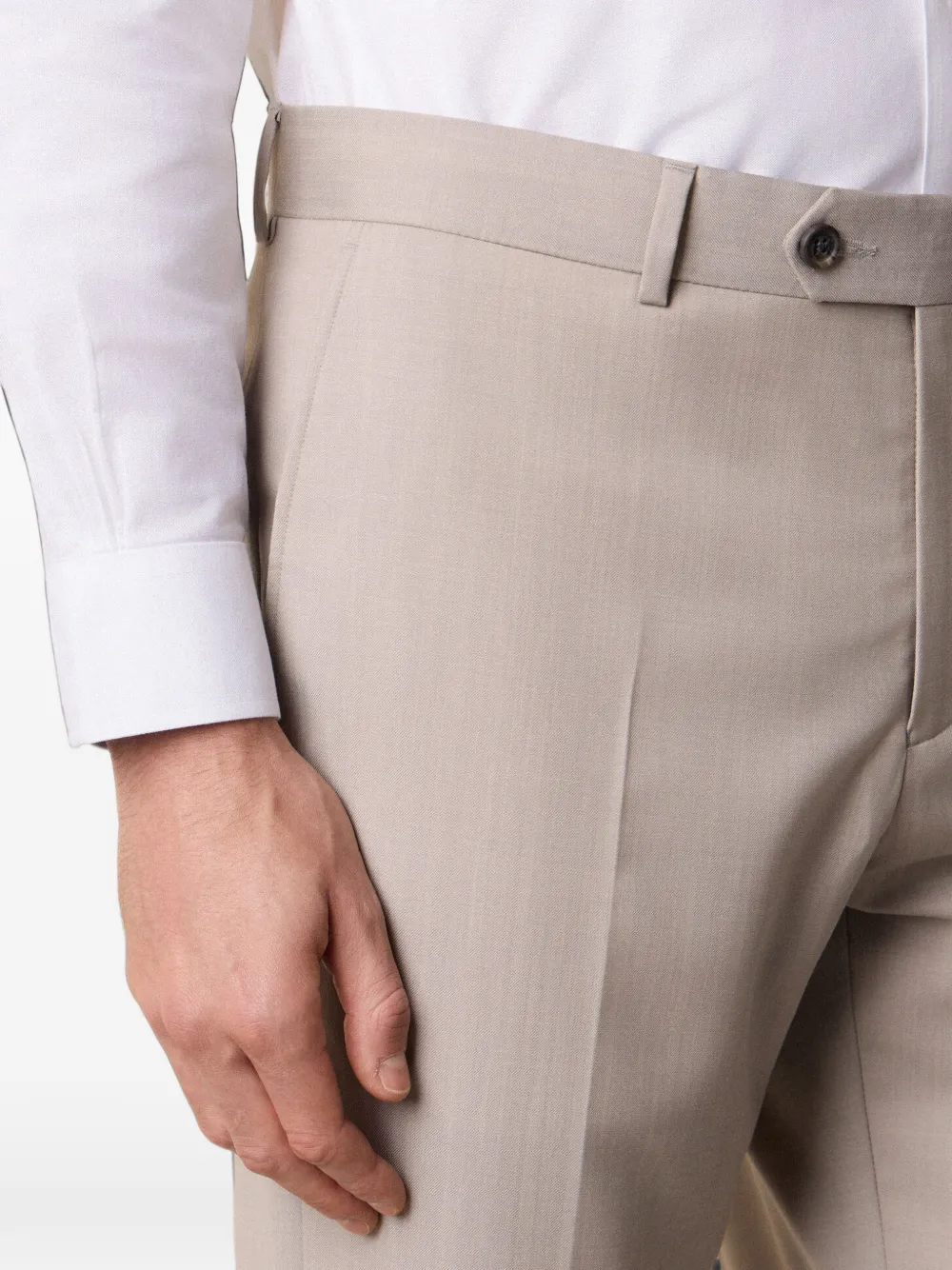 Brooks Brothers Broek van scheerwol Bruin