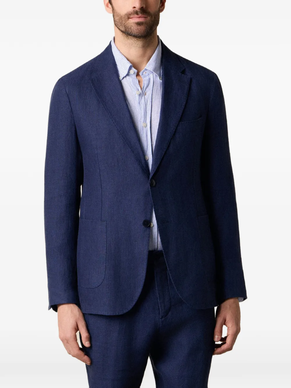 Brooks Brothers Blazer monopetto con due bottoni - Blu