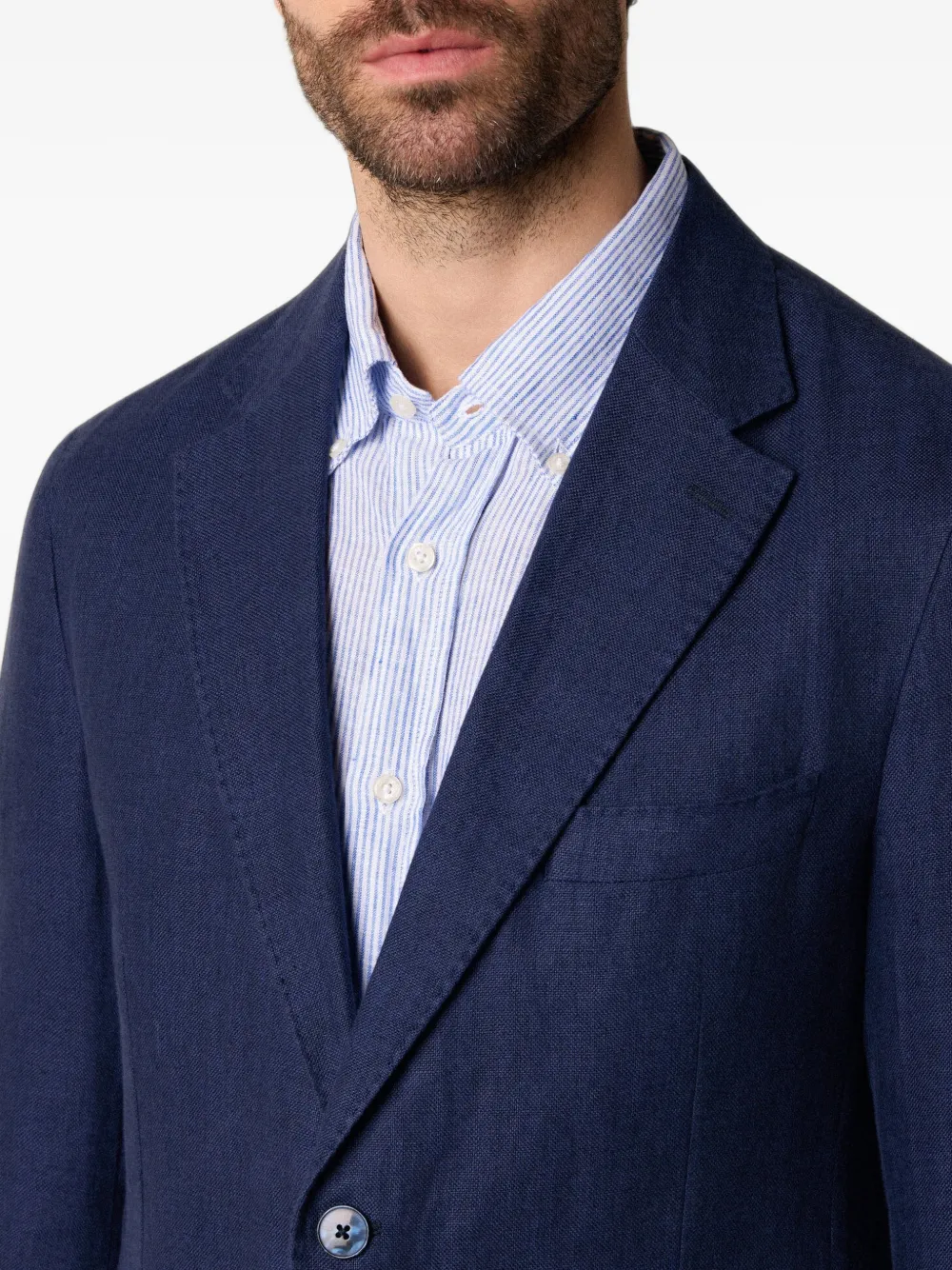 Brooks Brothers Blazer met enkele rij knopen Blauw