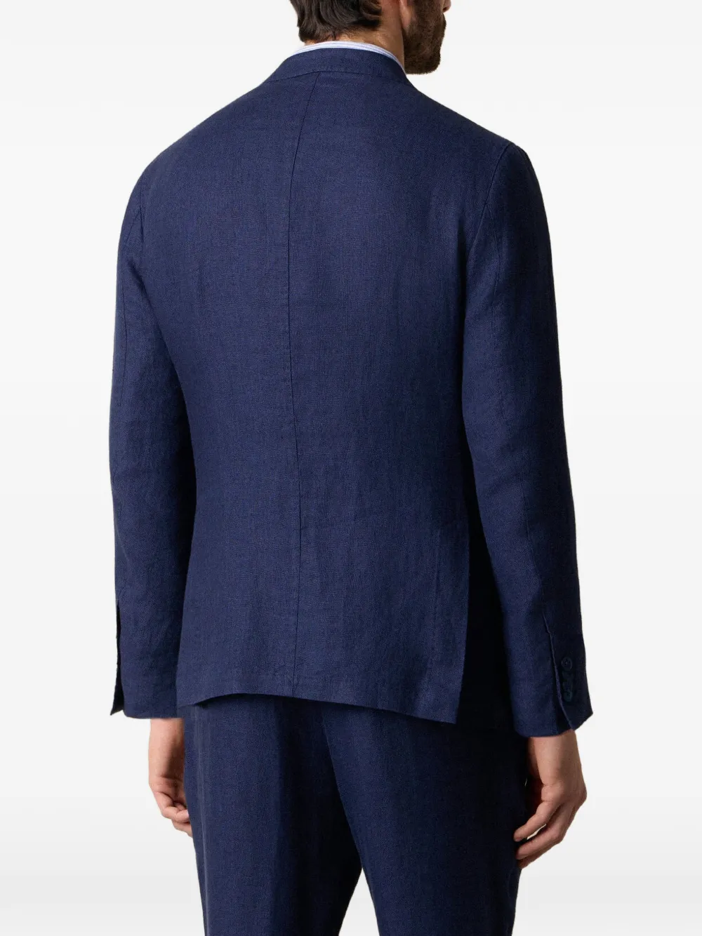 Brooks Brothers Blazer met enkele rij knopen Blauw