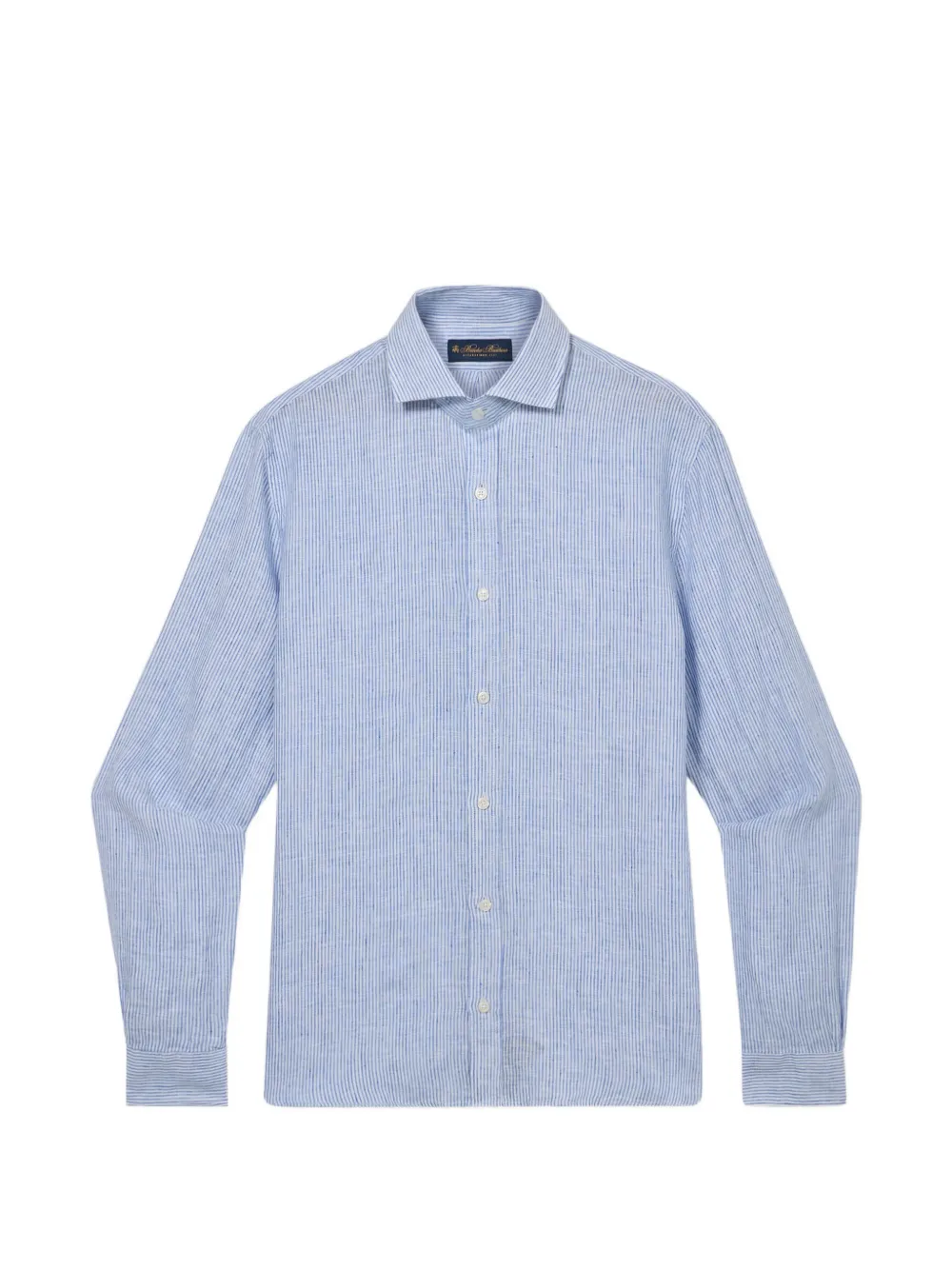 Brooks Brothers striped spread-collar shirt - Blu