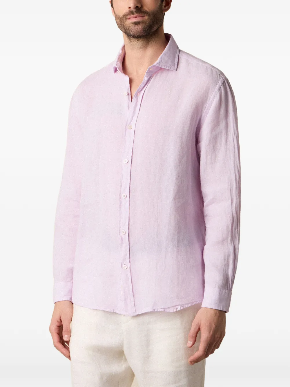 Brooks Brothers Linnen overhemd Paars