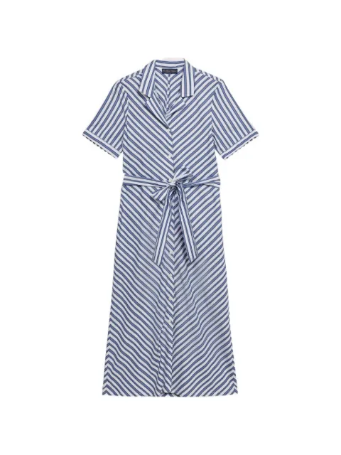 Brooks Brothers striped shirt belt dress