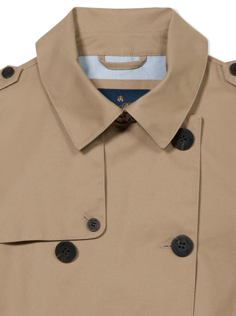  Brooks Brothers Double-breasted Belted Trench Coat - Neutrals 