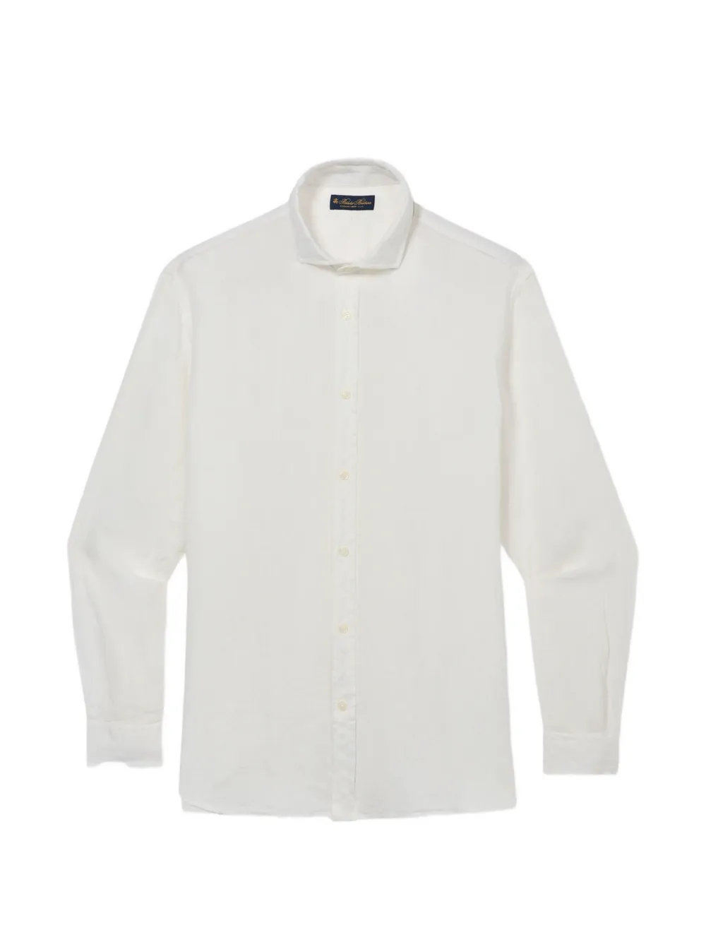 Brooks Brothers spread-collar linen shirt - Bianco