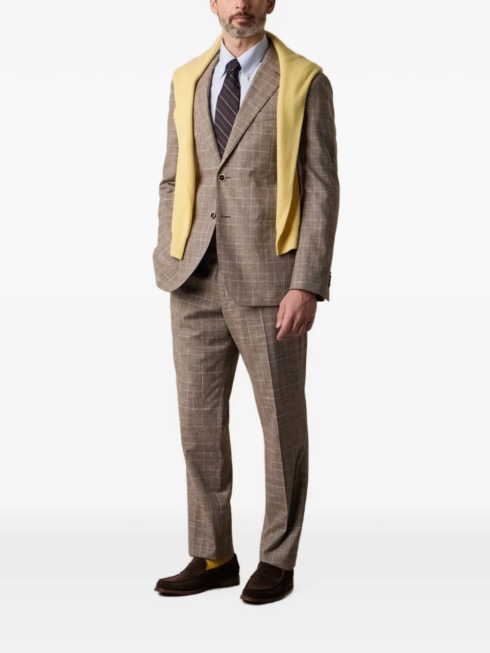 Brooks Brothers Completo Glen a quadri - Marrone