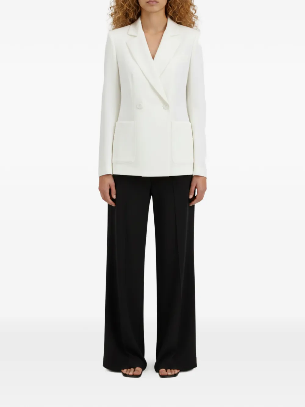 Harris Wharf London Blazer met dubbele rij knopen Wit