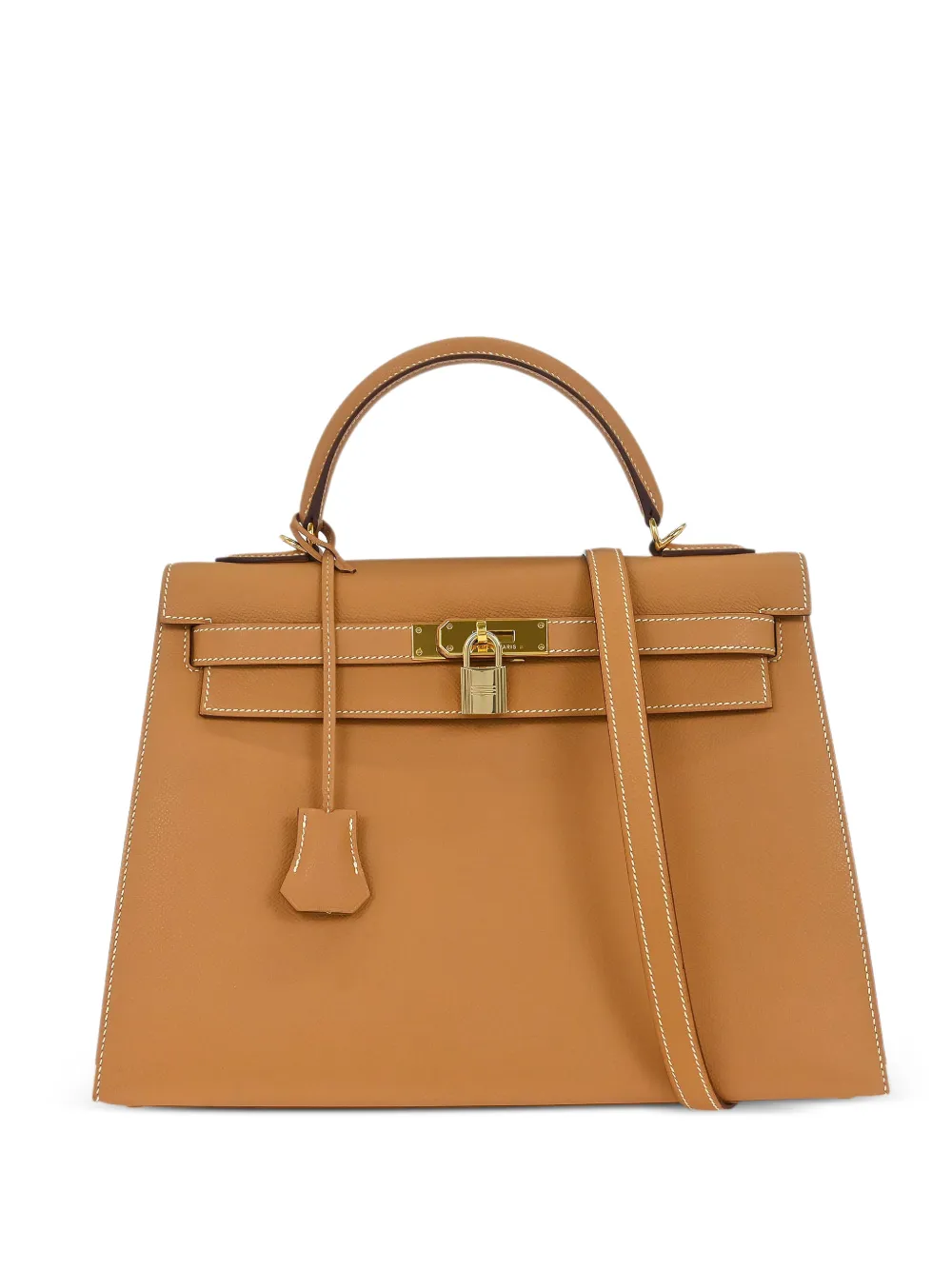 Hermès Pre-Owned Borsa tote Kelly 32 Epsom two-way 2004 - Toni neutri