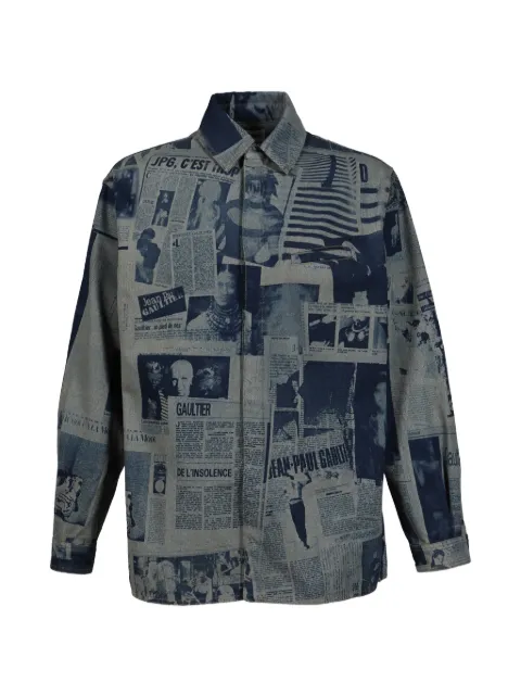 Jean Paul Gaultier newspaper-print shirt