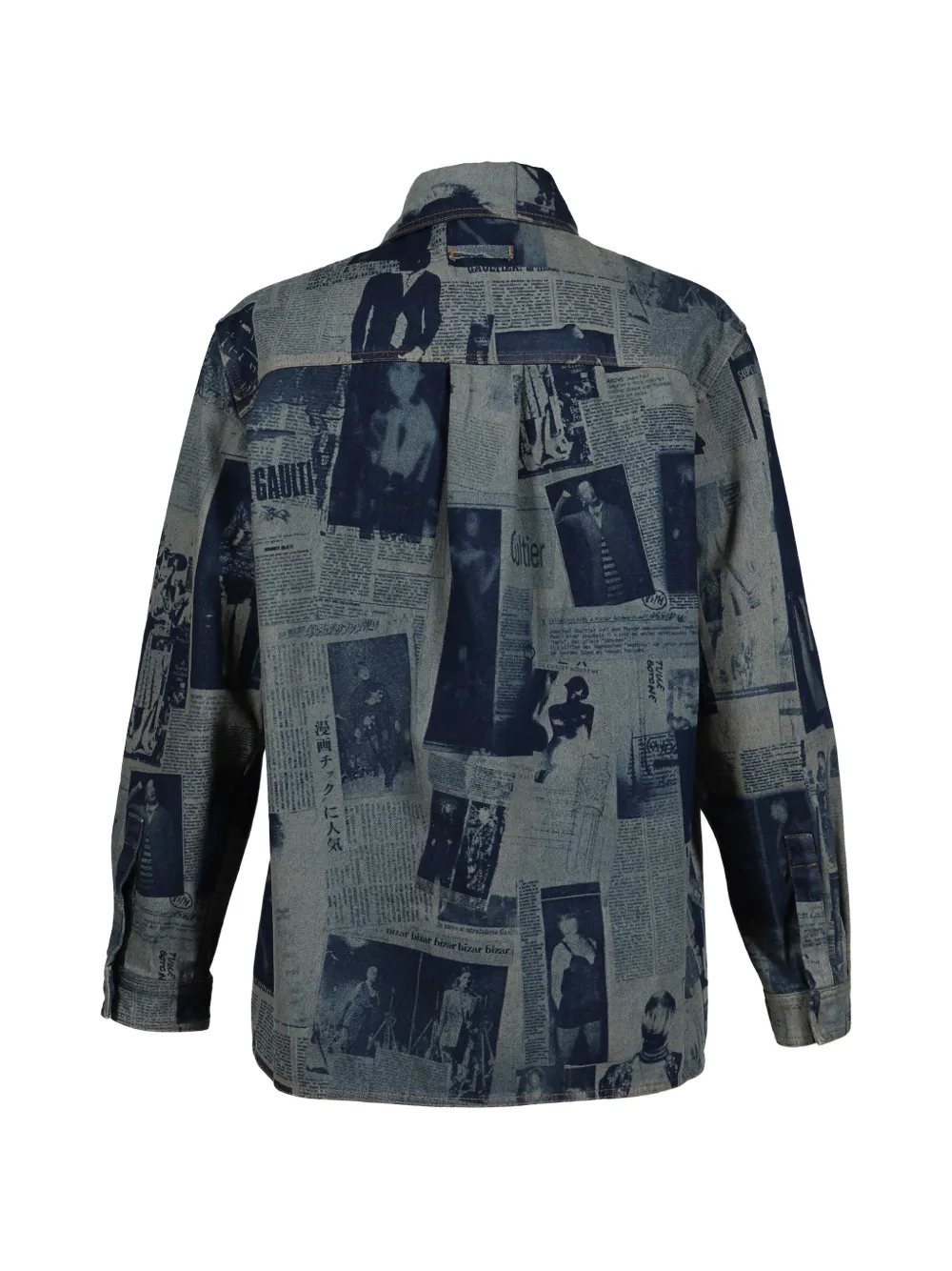 Jean Paul Gaultier Newspaper-print Shirt in Blue, view 2